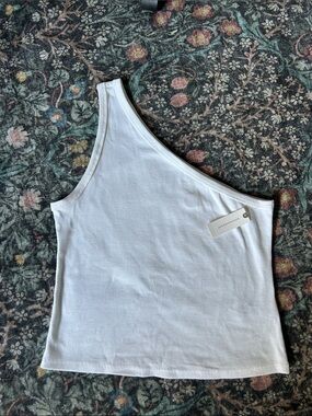 NWT Anthropologie Pilcro White One-Shoulder Tank